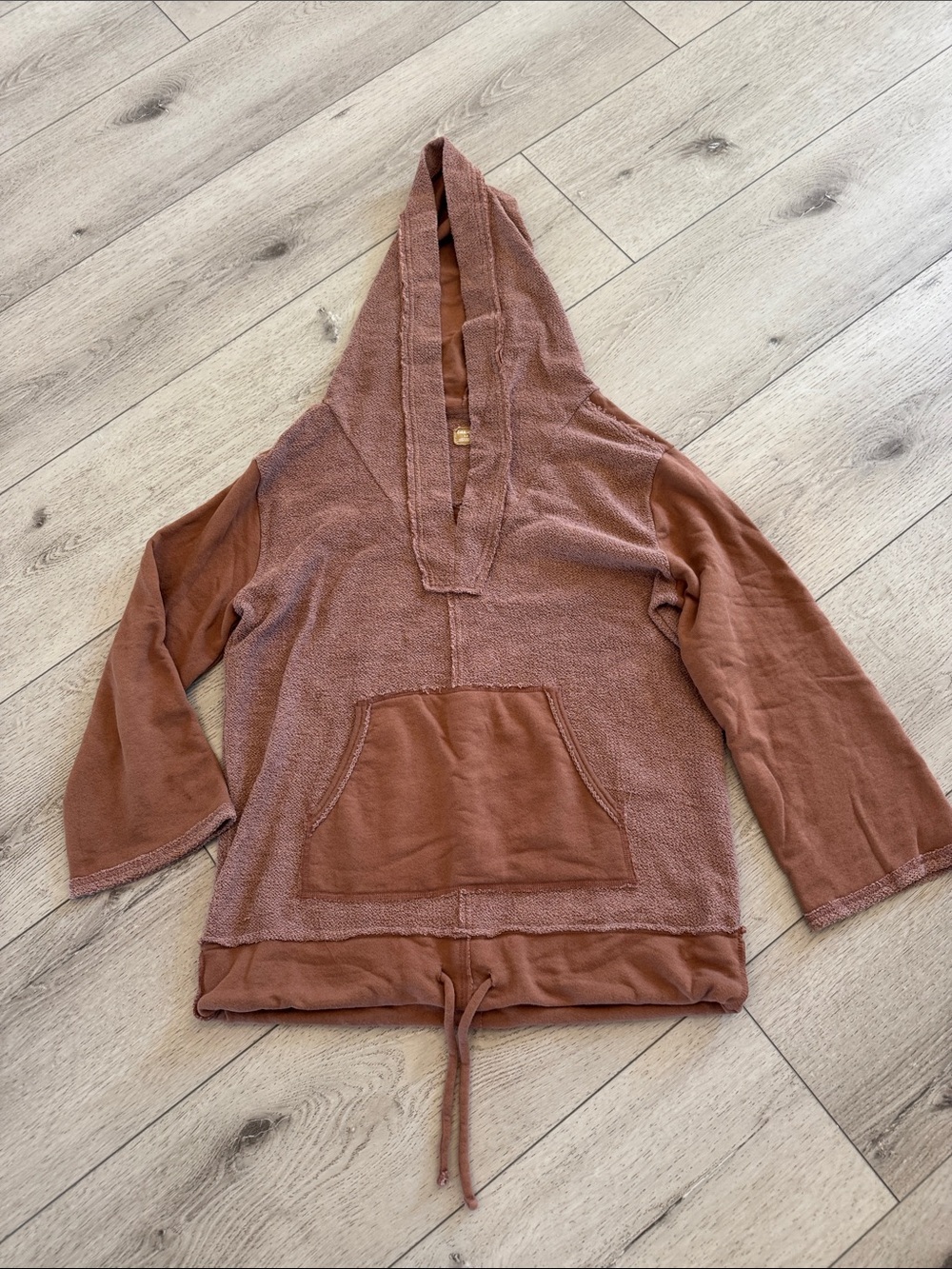 Free people small Cozy Rust Hooded oversized Pullover